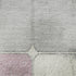 5' X 8' Blush Gray And Silver Geometric Washable Area Rug With UV Protection