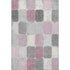 5' X 8' Blush Gray And Silver Geometric Washable Area Rug With UV Protection
