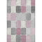 8' X 10' Blush Gray And Silver Geometric Washable Area Rug With UV Protection