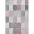 8' X 10' Blush Gray And Silver Geometric Washable Area Rug With UV Protection