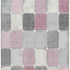 8' X 10' Blush Gray And Silver Geometric Washable Area Rug With UV Protection