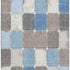 5' X 8' Blue Ivory And Taupe Geometric Washable Area Rug With UV Protection