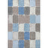 5' X 8' Blue Ivory And Taupe Geometric Washable Area Rug With UV Protection