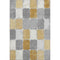 5' X 8' Gold Gray And Ivory Geometric Washable Area Rug With UV Protection
