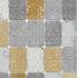 5' X 8' Gold Gray And Ivory Geometric Washable Area Rug With UV Protection