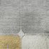8' Gold Gray And Ivory Geometric Washable Round Rug With UV Protection