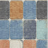 5' X 8' Rust Blue And Ivory Geometric Washable Area Rug With UV Protection