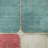 9' X 12' Teal Blush And Yellow Geometric Washable Area Rug With UV Protection