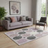 5' X 8' Blush Charcoal And Ivory Geometric Washable Area Rug With UV Protection