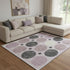 8' X 10' Blush Charcoal And Ivory Geometric Washable Area Rug With UV Protection