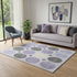 5' X 8' Lavender Charcoal And Ivory Geometric Washable Area Rug With UV Protection