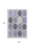 8' X 10' Lavender Charcoal And Ivory Geometric Washable Area Rug With UV Protection