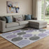 8' X 10' Lavender Charcoal And Ivory Geometric Washable Area Rug With UV Protection