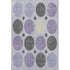 8' X 10' Lavender Charcoal And Ivory Geometric Washable Area Rug With UV Protection