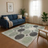 9' X 12' Sage Charcoal And Ivory Geometric Washable Area Rug With UV Protection