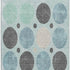 8' X 10' Teal Charcoal And Beige Geometric Washable Area Rug With UV Protection