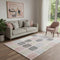 5' X 8' Blush Charcoal And Ivory Geometric Washable Area Rug With UV Protection