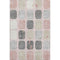 8' X 10' Blush Charcoal And Ivory Geometric Washable Area Rug With UV Protection