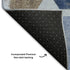 5' X 8' Denim Blue Brown And Teal Geometric Washable Area Rug With UV Protection