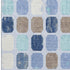 5' X 8' Denim Blue Brown And Teal Geometric Washable Area Rug With UV Protection