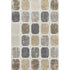 9' X 12' Ivory Beige And Gray Geometric Washable Area Rug With UV Protection