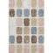 5' X 8' Linen Ivory And Brown Geometric Washable Area Rug With UV Protection