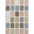 5' X 8' Linen Ivory And Brown Geometric Washable Area Rug With UV Protection