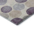 8' Plum Beige And Blue Geometric Washable Round Rug With UV Protection