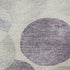 8' Plum Beige And Blue Geometric Washable Round Rug With UV Protection
