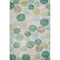 8' X 10' Teal Green And Ivory Geometric Washable Area Rug With UV Protection