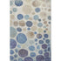 8' X 10' Navy Blue Ivory And Taupe Geometric Washable Area Rug With UV Protection