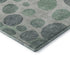 8' Sage Beige And Tan Geometric Washable Round Rug With UV Protection