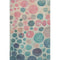 5' X 8' Teal Pink And Beige Geometric Washable Area Rug With UV Protection