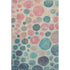 5' X 8' Teal Pink And Beige Geometric Washable Area Rug With UV Protection