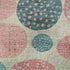 8' Teal Pink And Beige Geometric Washable Round Rug With UV Protection