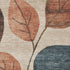 5' X 8' Beige Copper And Denim Blue Floral Washable Area Rug With UV Protection