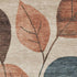 8' X 10' Beige Copper And Denim Blue Floral Washable Area Rug With UV Protection