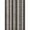 5' X 8' Black Ivory And Gray Striped Washable Area Rug With UV Protection