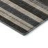 5' X 8' Black Ivory And Gray Striped Washable Area Rug With UV Protection