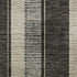 8' Black Ivory And Gray Striped Washable Round Rug With UV Protection