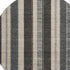 8' Black Ivory And Gray Striped Washable Round Rug With UV Protection
