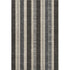 8' X 10' Black Ivory And Gray Striped Washable Area Rug With UV Protection