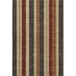 5' X 8' Chocolate Rust And Beige Striped Washable Area Rug With UV Protection