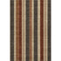 5' X 8' Chocolate Rust And Beige Striped Washable Area Rug With UV Protection