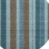 8' Teal And Brown Striped Washable Round Rug With UV Protection