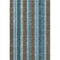 8' X 10' Teal And Brown Striped Washable Area Rug With UV Protection