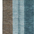 8' X 10' Teal And Brown Striped Washable Area Rug With UV Protection
