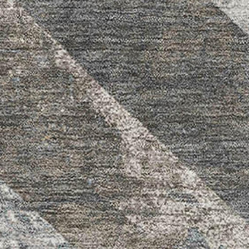 5' X 8' Brown Gray And Ivory Geometric Washable Area Rug With UV Protection