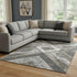 8' X 10' Brown Gray And Ivory Geometric Washable Area Rug With UV Protection