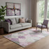 5' X 8' Blush Gray And Silver Geometric Washable Area Rug With UV Protection